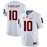 Washington State Cougars 10 Trey Tinsley White College Football Jersey Dzhi,baseball caps,new era cap wholesale,wholesale hats